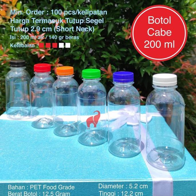 Botol Plastik Cabe 200 ml - Botol Cabe 200 ml SN PET