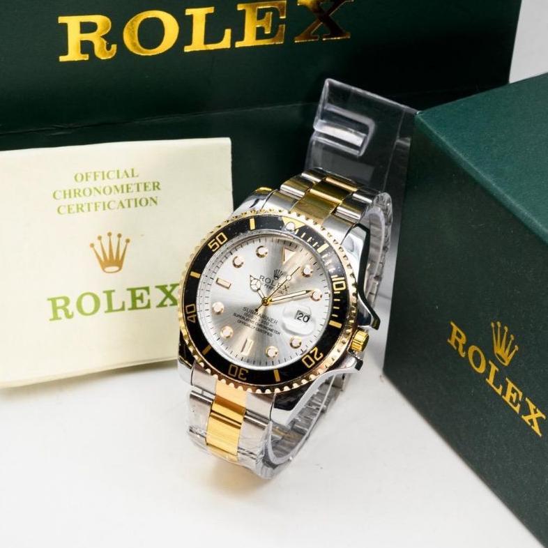 Cuci Gudang Jam Tangan Pria Mewah Anti Air Rolex Submariner Premium Free Box & Baterai Cadangan