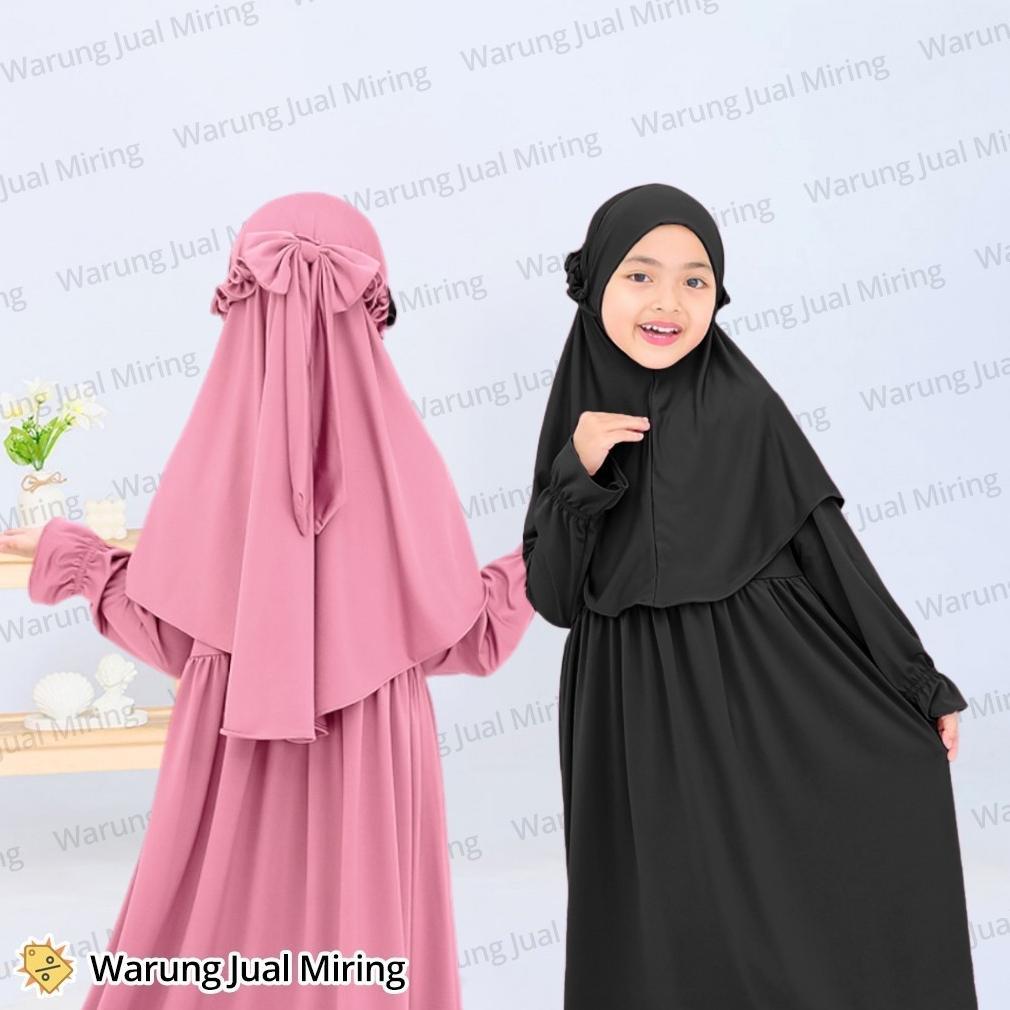 Gamis Anak Perempuan - Setelan Gamis Abaya Anak Kiara Baju Perempuan Jersey Muslim 1-16 Tahun Dress 