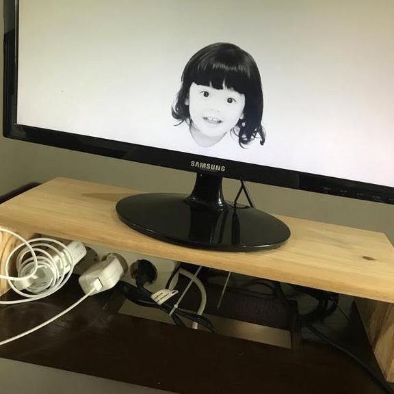 Dudukan Alas monitor/meja dudukan monitor stand kayu