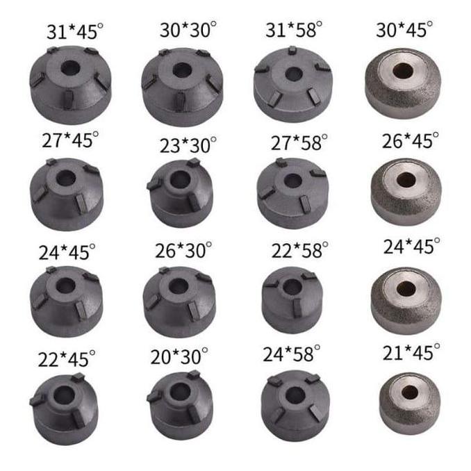 Valve Seat Reamer Motor Cutter Valve Setting Klep Universal 16Pcs