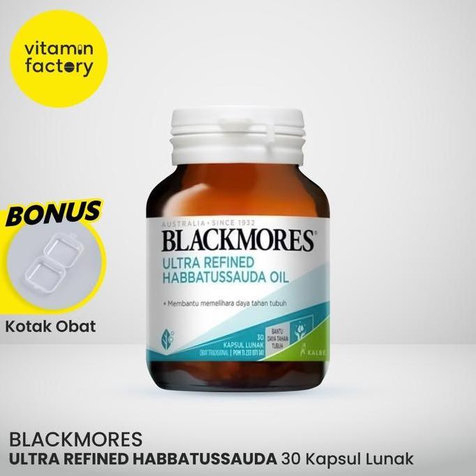 Blackmores Ultra Refined Habbatussauda Oil 30 Kapsul Lunak
