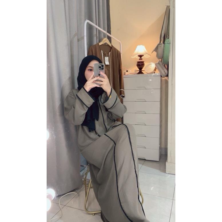 PREMIUM Abaya Hameeda||Abaya Remaja Dewasa||Abaya List putih