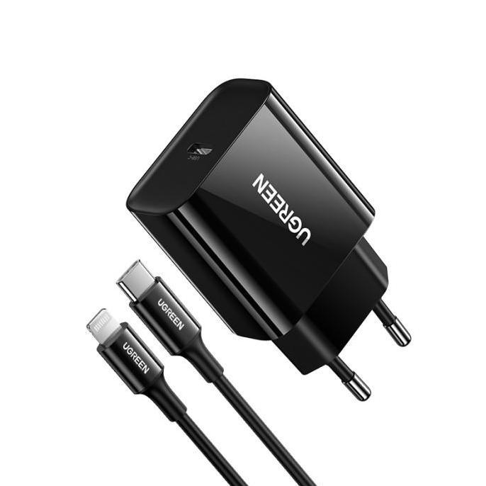 Ugreen Charger Set Iphone PD 20W Fast Charging + Kabel Lightning MFI