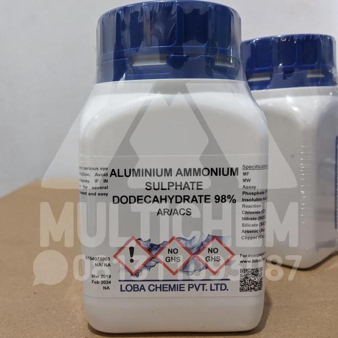 ALUMINIUM AMMONIUM SULPHATE DODECAHYDRATE 98% / NH4AI(SO4)2.12H2O