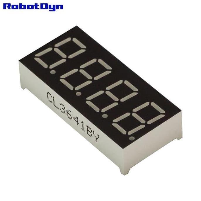 BLUE 4-Digit Decimal Seven Segment 0.36" Common Anode LED Segmen Biru