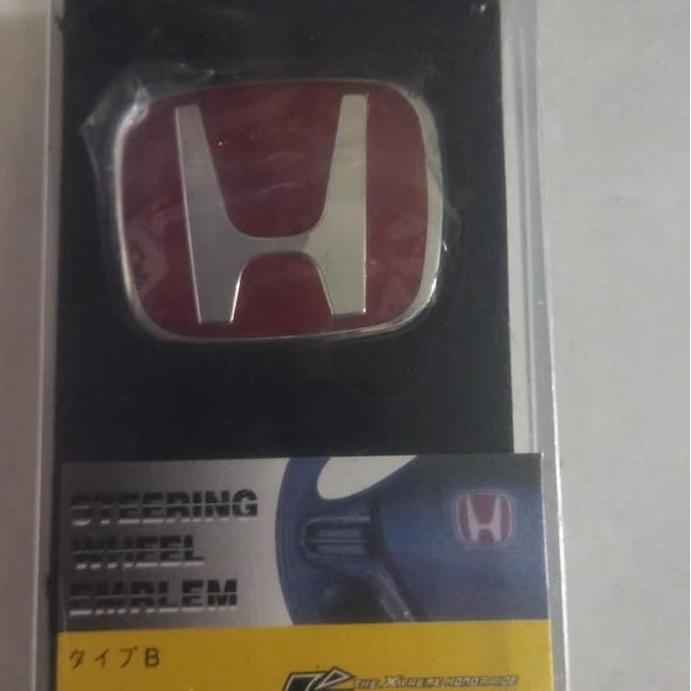 Red Emblem merah Honda Civic ES 01-05 JDM TypeR style glass look