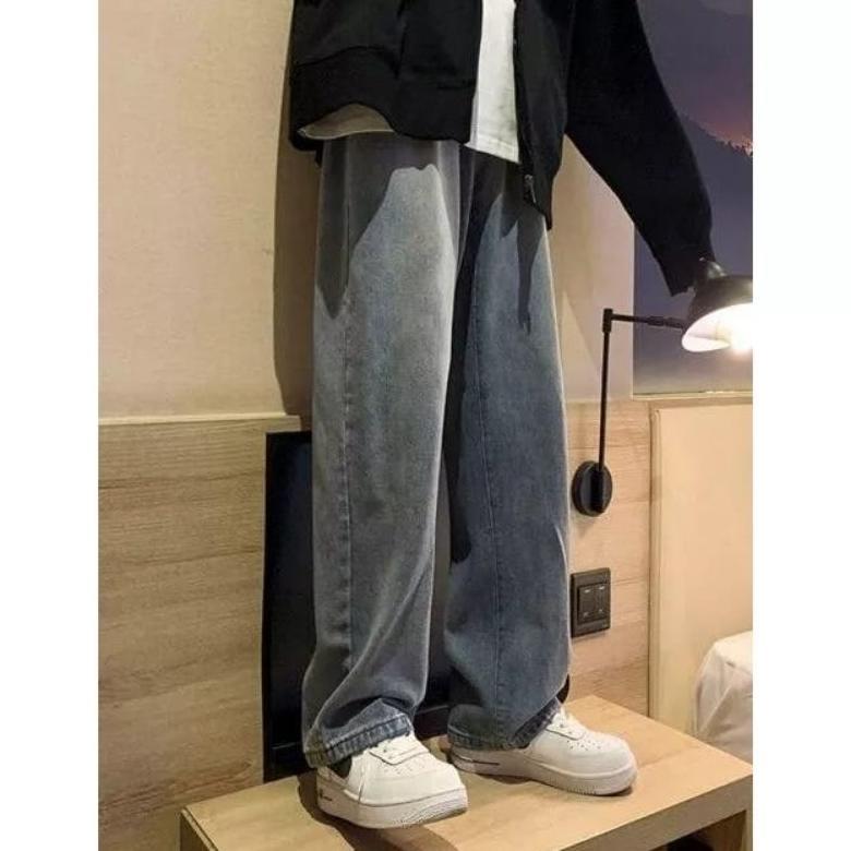 OFFICIAL Celana Jeans Pria Korean Style/Celana Jeans Kulot Pria/Celana Jeans Pria Gombrong