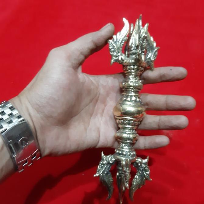 Barang Antik Tombak Trisula Bajra Kuningan