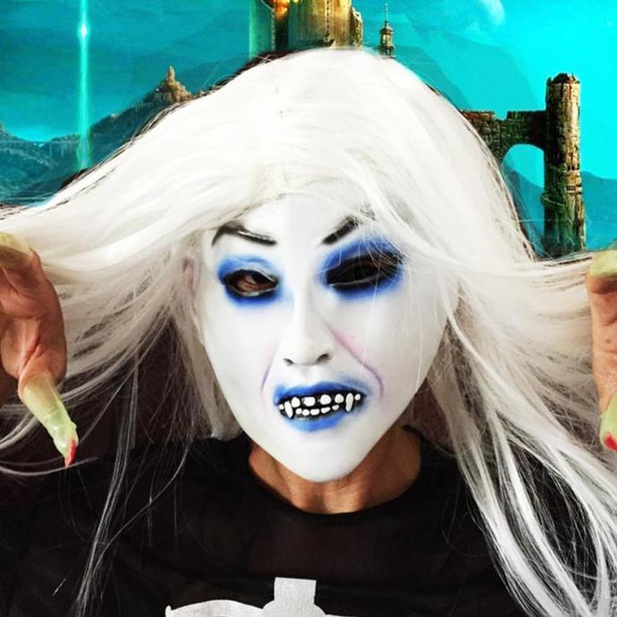 topeng kuntilanak plus wig bahan karet latex acara halloween