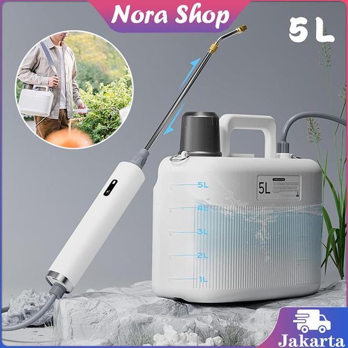 AWAYESH Penyemprot Tanaman Elektrik Semprotan Elektrik Pertanian 5 Liter Alat Semprot Tanaman Rechar