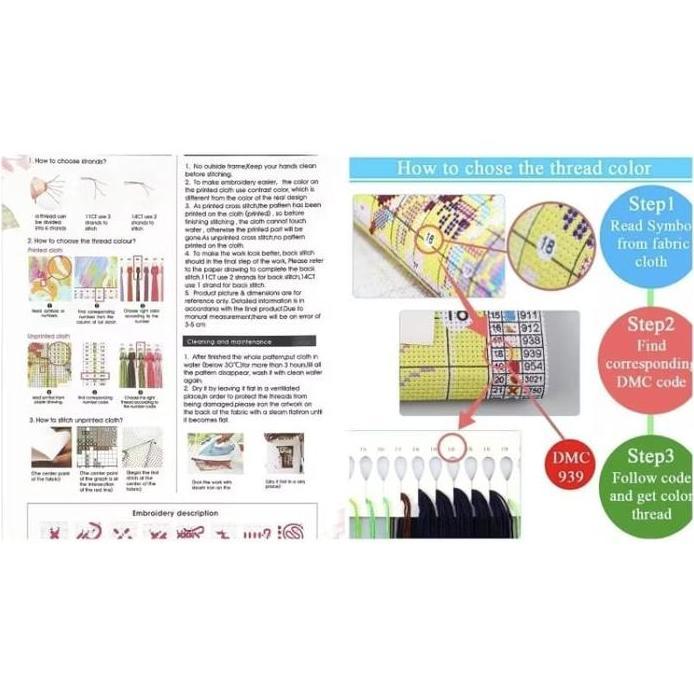 Set Lengkap Cross Stitch 11CT 14CT / Kristik paket lengkap, Kristik modern paket Lengkap Kristik uku