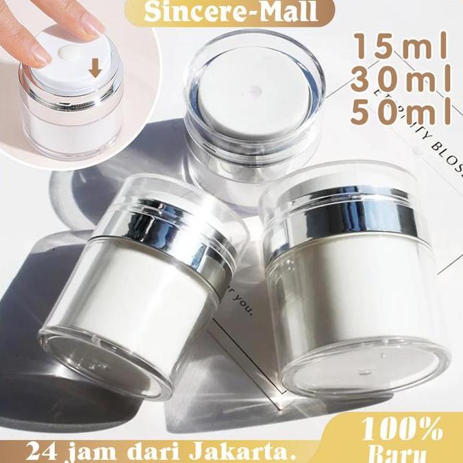 GAIZINPO Pot Jar Airless Pump Botol Krim Vakum Pot Jar Cream Airless Pump Untuk Lotion Pot Jar Vakum