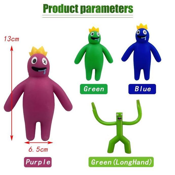 BAIAVY Mainan Squishy Pencet Rainbow Friends Roblox Anti Stress Squishy Tofu Toy Mainan Boneka Lucu 