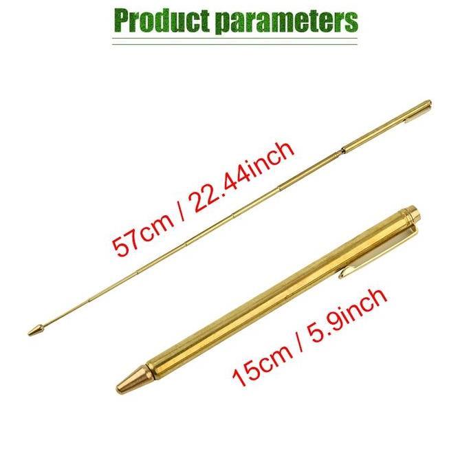 BAIAVY Dowsing Rod Dowsing Alat Deteksi Air / Dowsing Rod Alat Pencari Air Bahan Tembaga Adjustable 