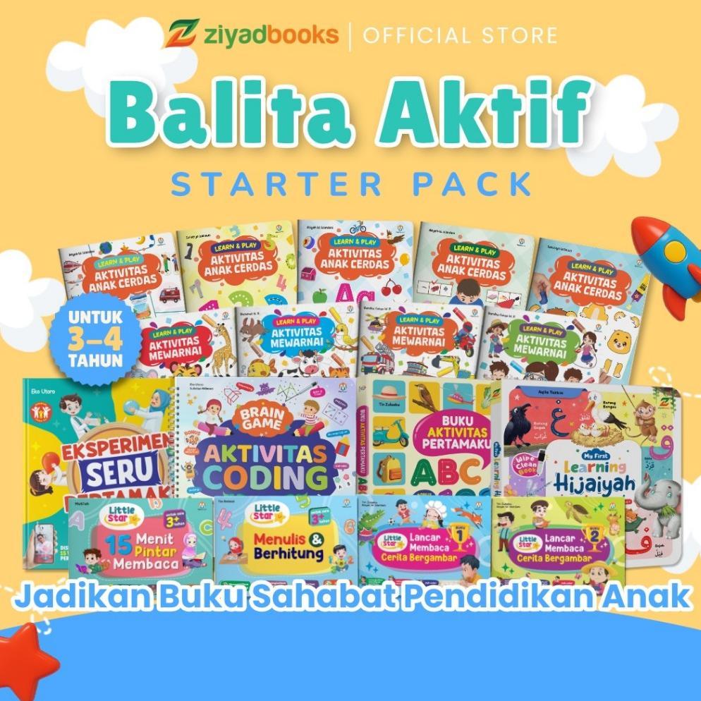 Starter Pack Buku Untuk 3-4 Tahun - Buku Balita Aktif - Buku Anak Usia 3 4 Tahun - Buku Membaca