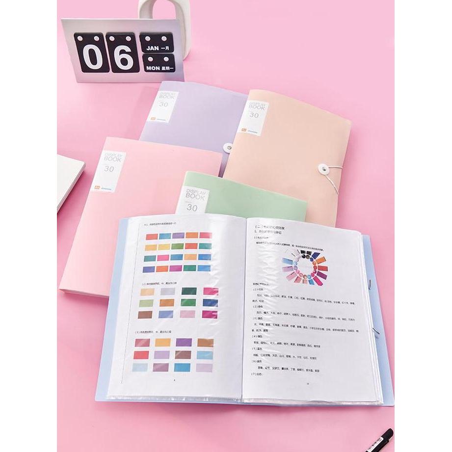 map dokumen aesthetic A4 map folder f4 clear holder Document Keeper/map plastik dokumen - Qiqi Treas