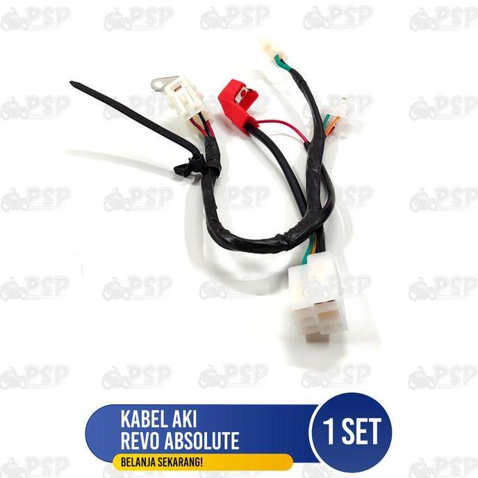 Promo Kabel Aki Assy Revo Absolute - Harness Wire Accu Komplit Honda Revo 100 Lama 2007 Revo Fit FI 