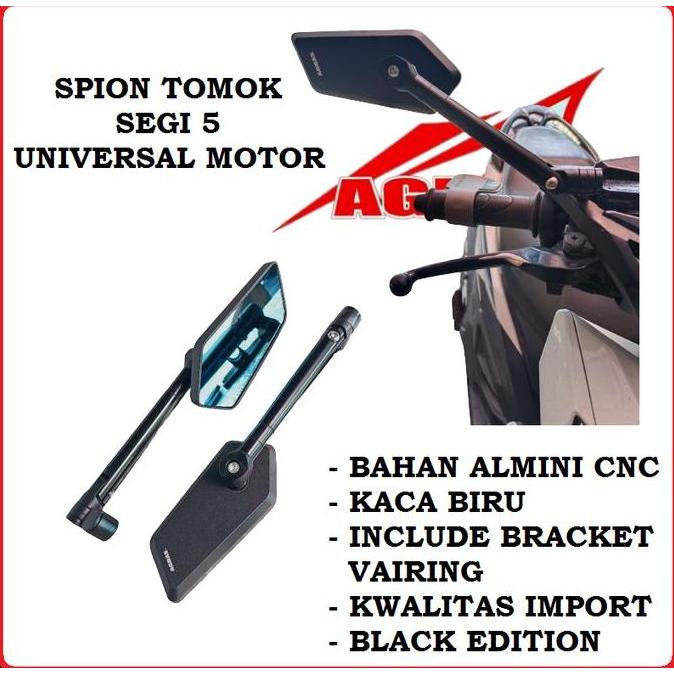 Promo SPION CIRCUIT BIG SEGI LIMA KACA BIRU + BRACKET VAIRING UNIVERSAL MOTOR NMAX AEROX VIXION PCX 