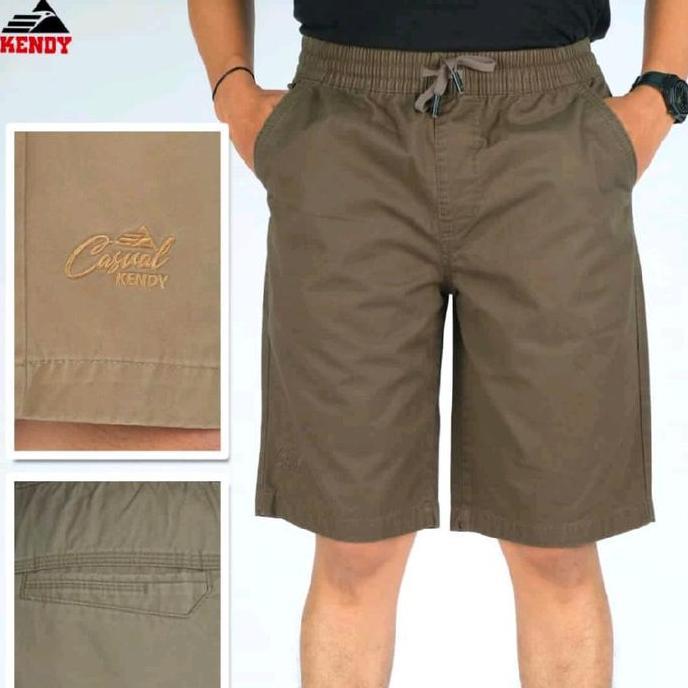 celana kendy pendek pria pinggang karet | celana pendek kendy | celana kendy Katun Casual Santai Dew