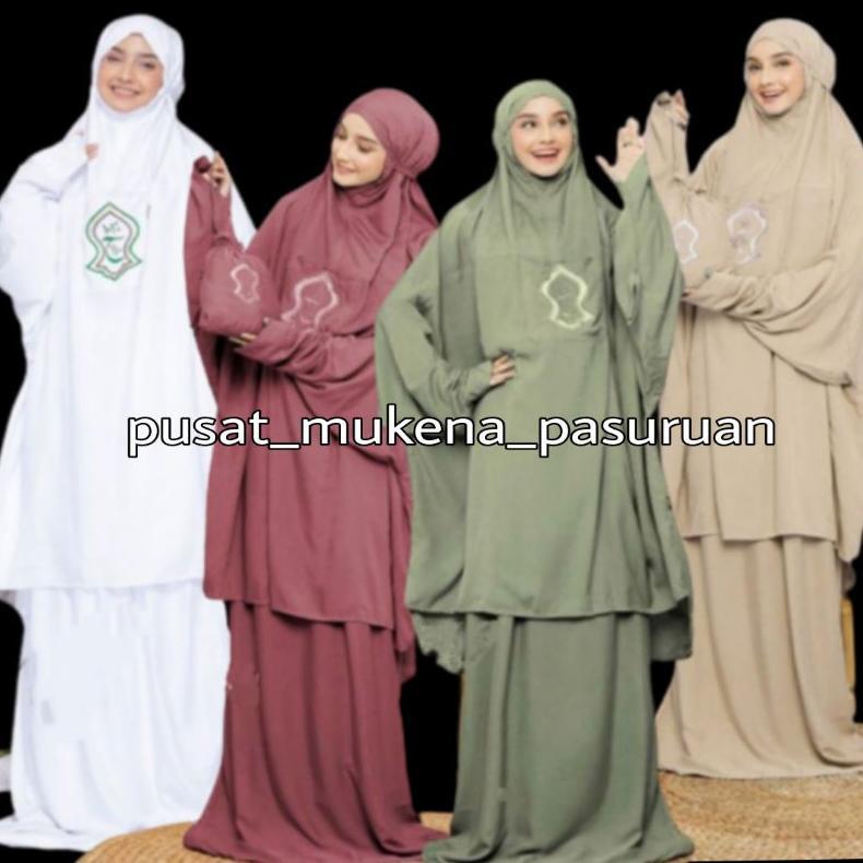 Mukena Terompah Penggalan atas bawah berlengan abh motif dewasa Hadramaud hadromaut Hadramaut Tarim 