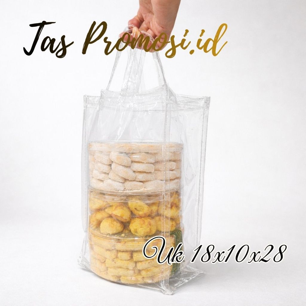 Tas kue Nastar 500 gr, Tas kue kering bulat , tas hampers full mika transparant, Tas  Kue 500 gr