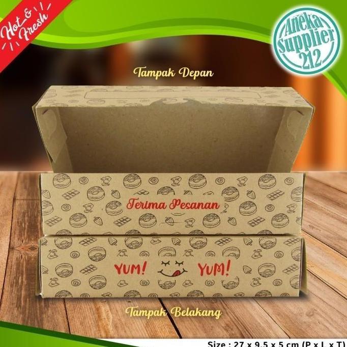 Kotak Donat - Dus Donat - Box Donat - Kraft Coklat-HOT&FRESH-Isi 3