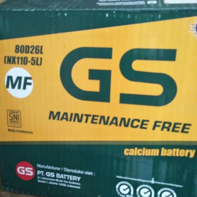 aki/accu GS MF 80D26L/(NX110-5L) 70ah aki original astra