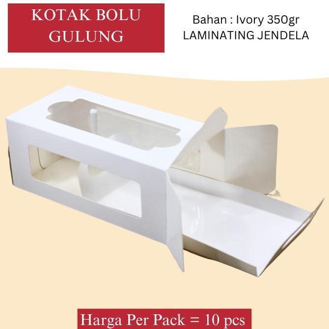 DUS BOLU GULUNG, ROLL CAKE BOX, BOX KUE BROWNIES KUKUS BERKUALITAS