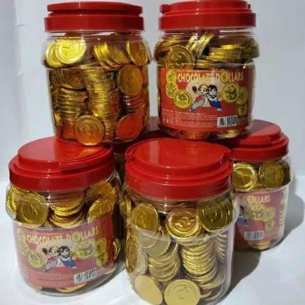 Coklat Koin Emas Dollar isi 200pcs