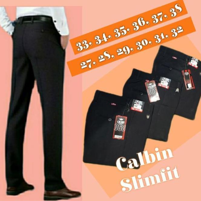Calbin Celana Bahan Calbin Celana Bahan Pria Tebal Premium Formal Kerja Halus