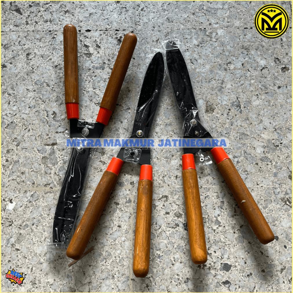 Gunting Rumput Super Tajam 48Cm Pegangan Kayu Potong Rumput Gunting Rumput Murah Gunting Taman Best 