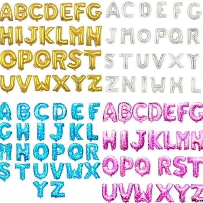 Balon huruf / balon foil huruf / balon nama / balon huruf murah