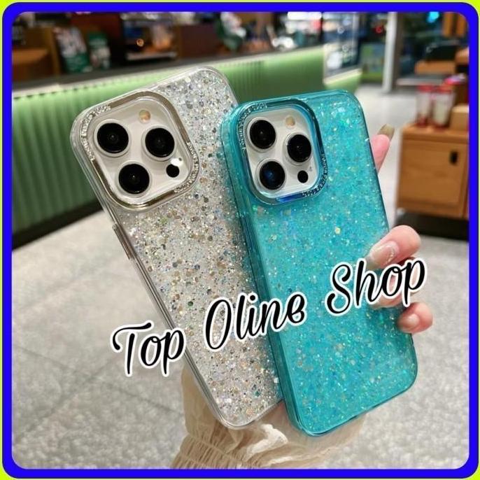 IPHONE X / XR / XS MAX CASE PLATING GRADIENT GRITTER BLING HARD SOFT
