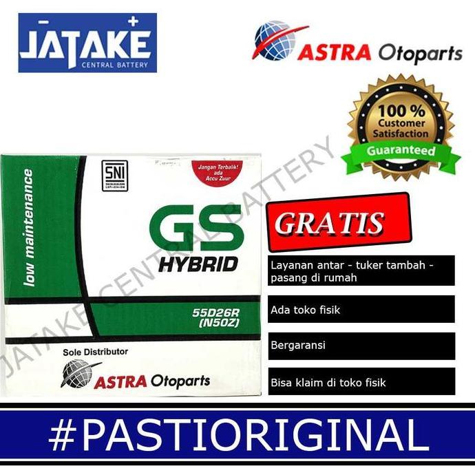 BEST SELLER - Aki basah mobil KIJANG LSX N50Z / N 50Z GS Astra Hybrid