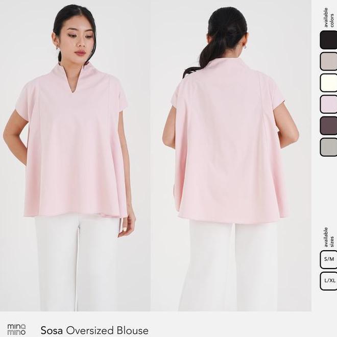 Minamino - Sosa Minamino Sosa Oversized Blouse Baju Atasan Wanita Loose