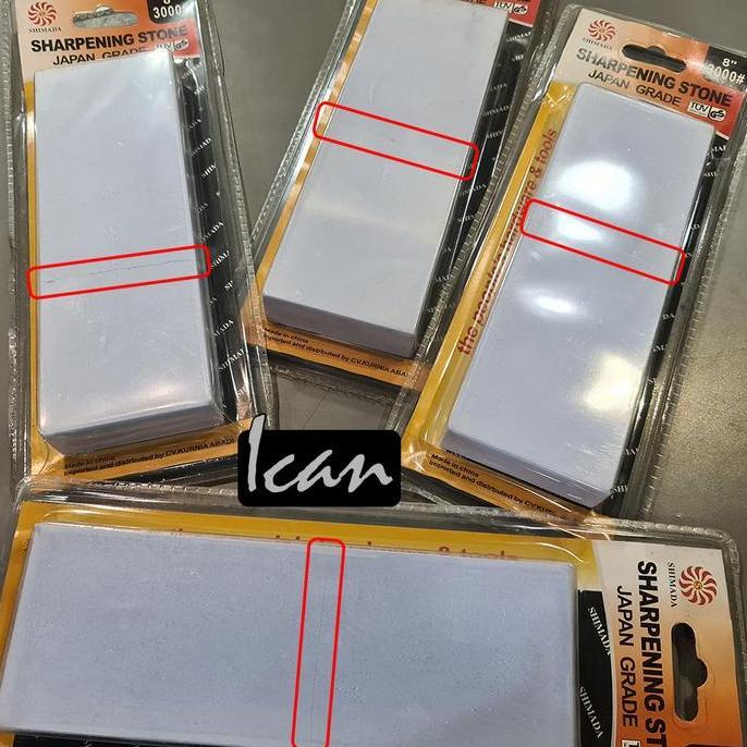 Sharpening Stone 8" Japan Grade 2000# 3000# 5000# SHIMADA / Batu Asah SHIMADA Kondisi RETAK