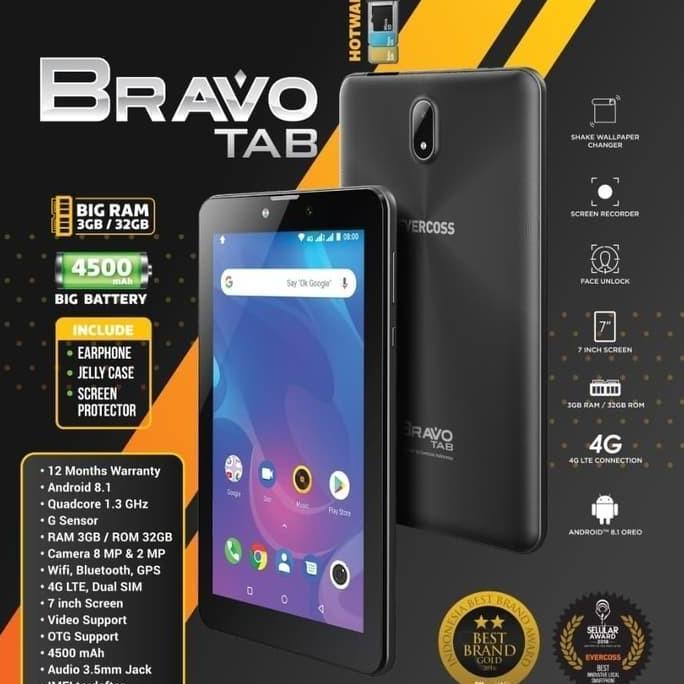 PROMO Tablet Evercoss Bravo Tab 3/32 Ram 3GB Internal 32GB Grs Resmi