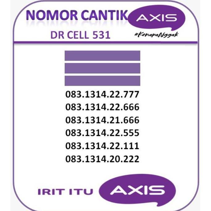 Kartu Perdana AXIS / nomor cantik AXIS seri triple