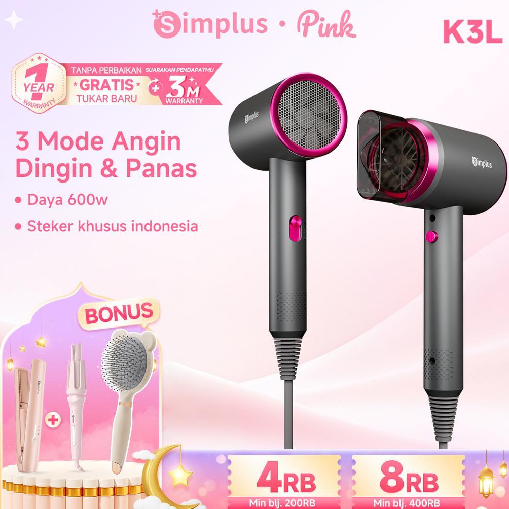 NEW SimplusPink Mini hair dryer low watt Profesional blower 3 Pilihan Suhu Pengering Rambut [terbaik