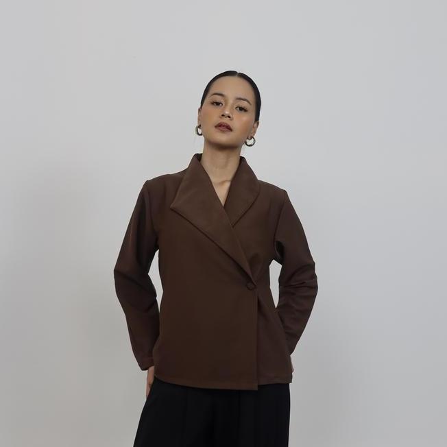 Pastelly Outfit - Pastelly Outfit Power Lines Morse Wrapped Semi Blazer