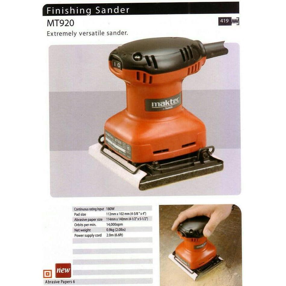 @@@@] Mesin Amplas MAKTEC MT920 / Palm Sander MT 920 / MT-920
