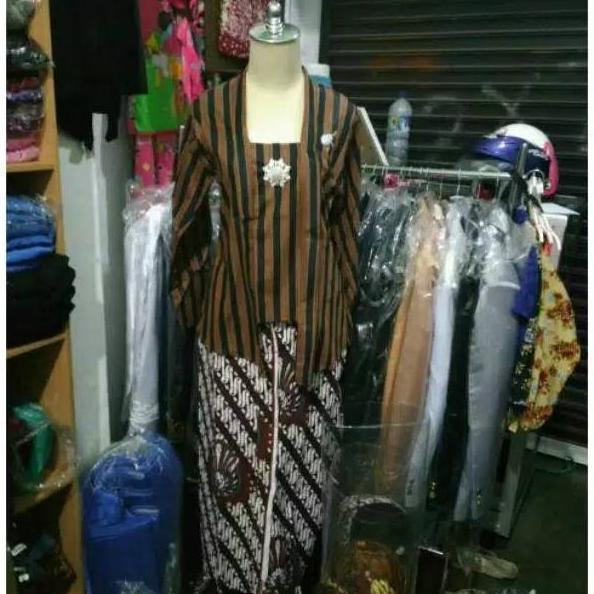 . KEBAYA LURIK WANITA SET JARIK DEWASA / BAJU ADAT JAWA /PAKAIAN KHAS CS