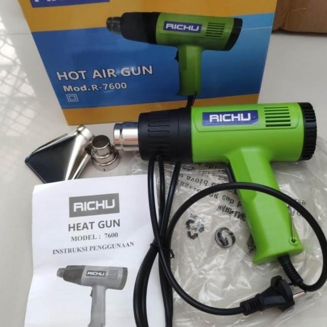 ___] Hot Gun Richu 1500 watt low watt Heat Gun Pemanas Kaca Film Wrapping