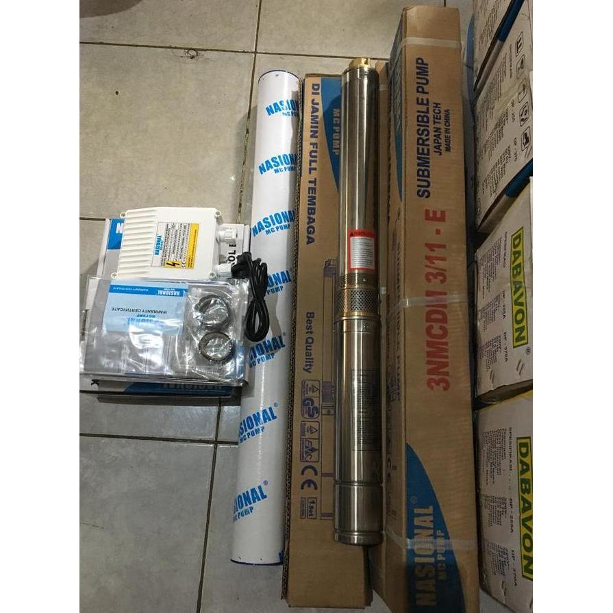 Mesin Pompa Air Satelit 3Nasional Mcpump 1/2Hp Kabel 1M