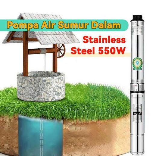 Pompa Air Satelit 1 Inch Pompa Air Sumur Dalam Stainless Steel Submersible Pump Pompa Air Celup