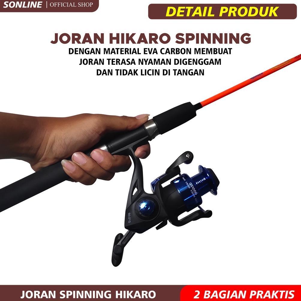 Sonline- Joran Pancing Super Lentur Warna Hijau Dan Merah Panjang 120Cm - 150Cm Bahan Fiber Solid Co