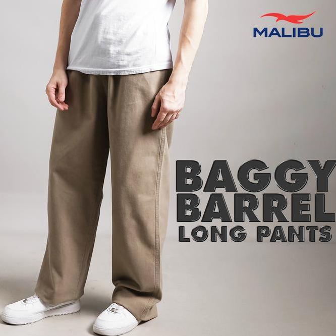 Malibu Celana Panjang Malibu Celana Panjang Karet Tebal Baggy Barrel Long Pants