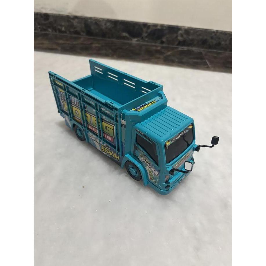 Promo Mainan Anak Miniatur Truk Brimob Polisi / Truk Oleng Basuri (ukuran kecil) - lampu + musik Dis