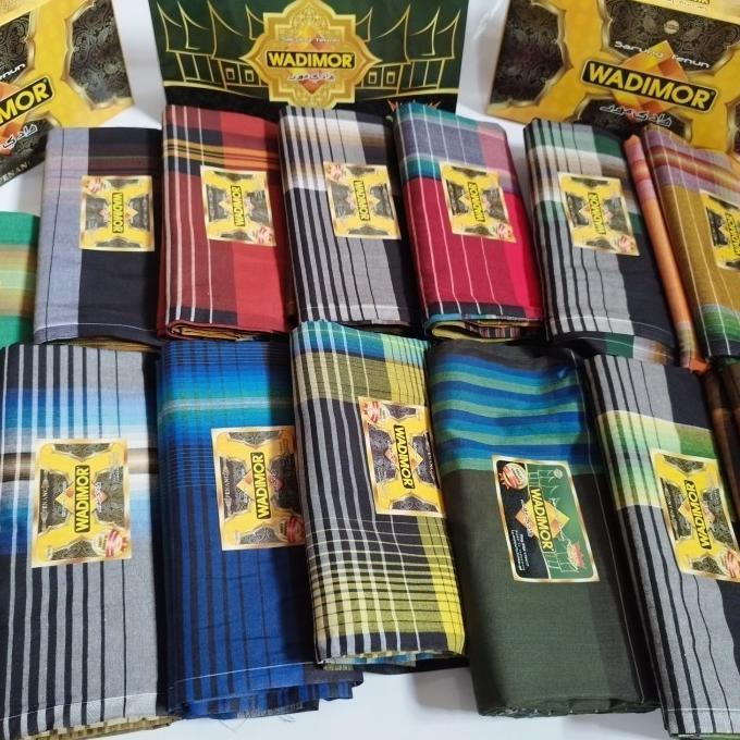 Sarung Wadimor Padang Horison Tiga Dara Klir Kain Samping Tenun Motif Kotak Kotak2 Dewasa Pria Laki 